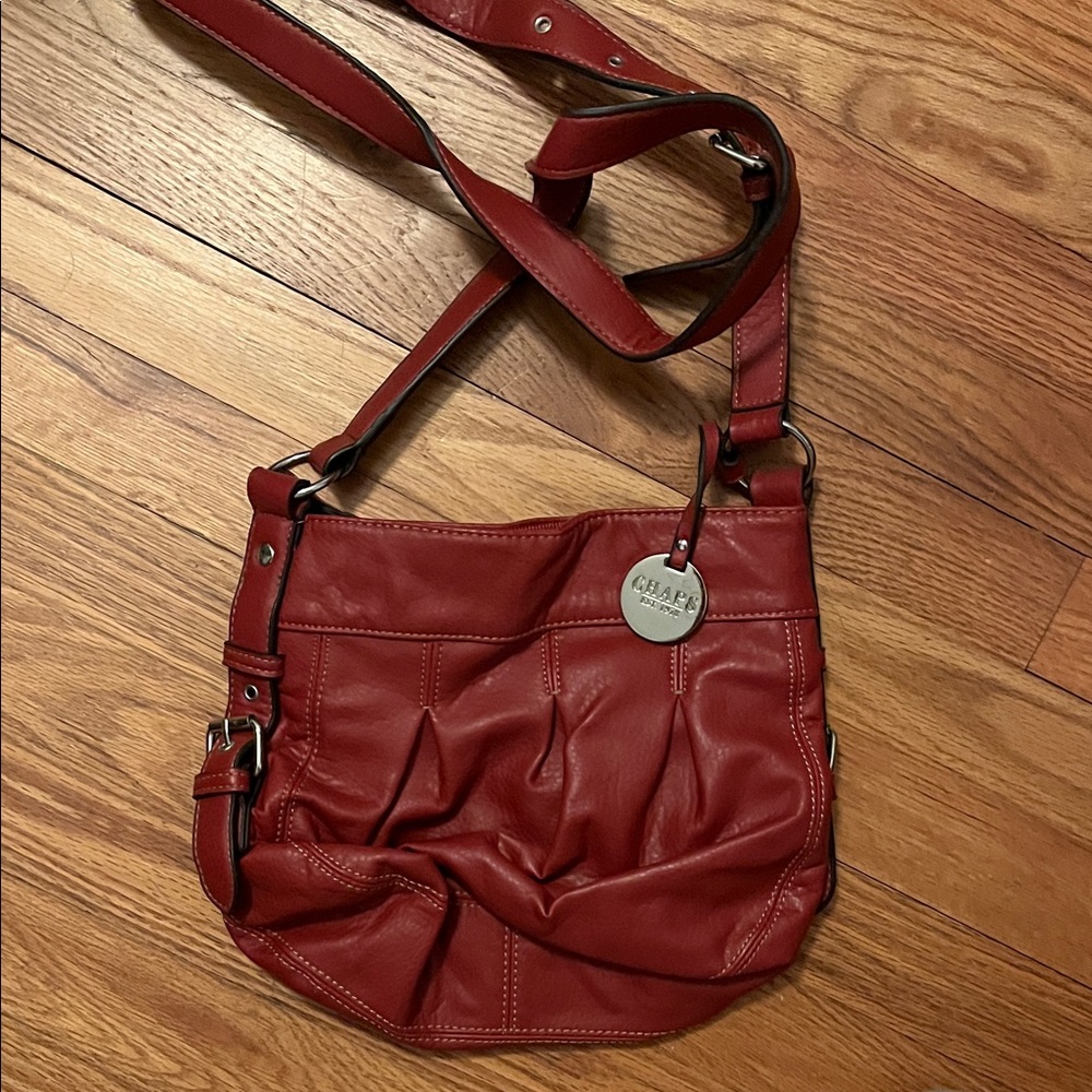 Chaps Deep Red Crossbody Bag